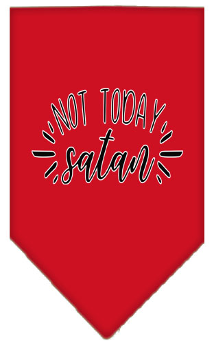 Not Today Satan Screen Print Bandana Red Large